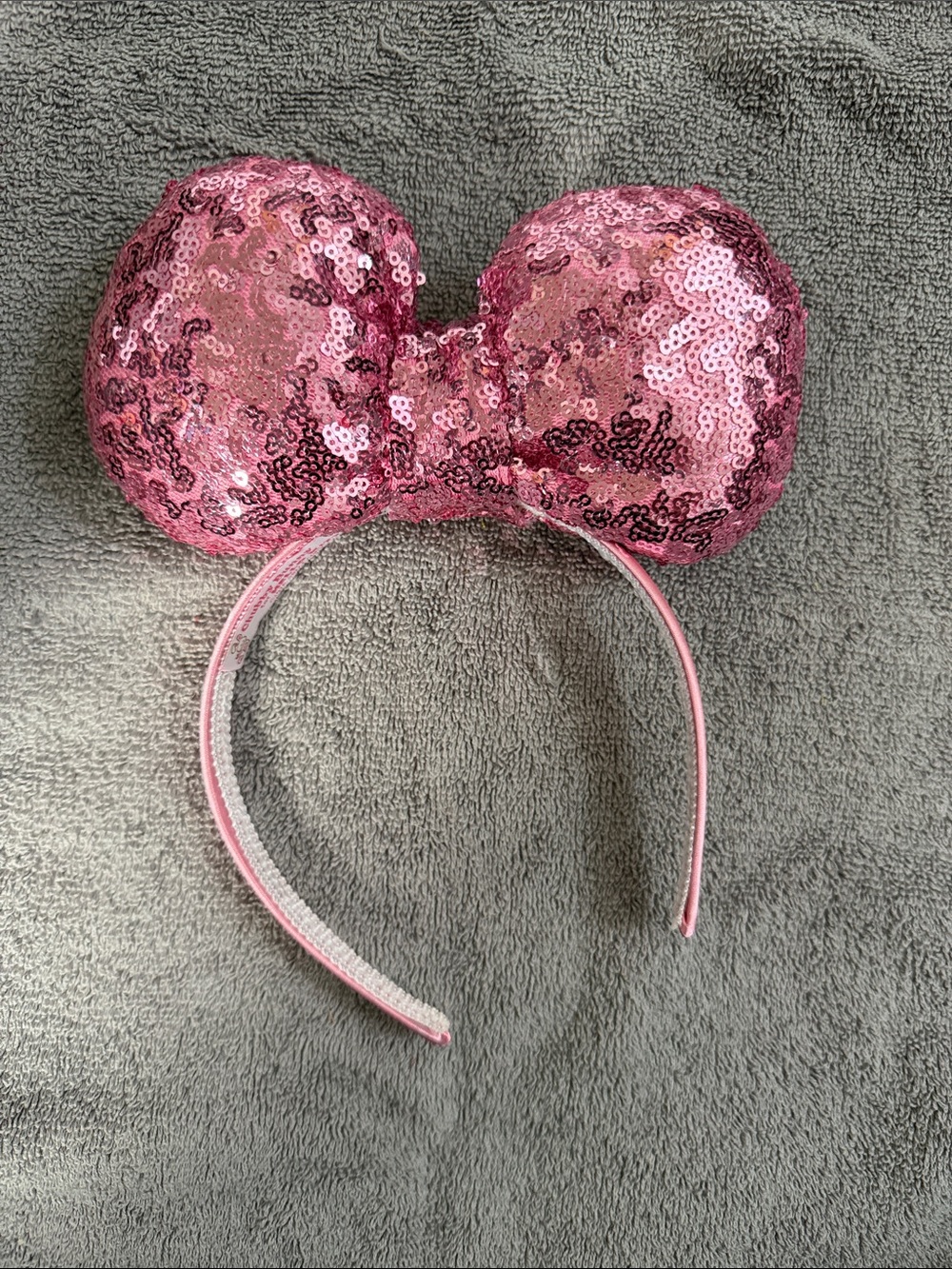Hello Kitty Chubby Bunny Pink Sequin Bow Headband